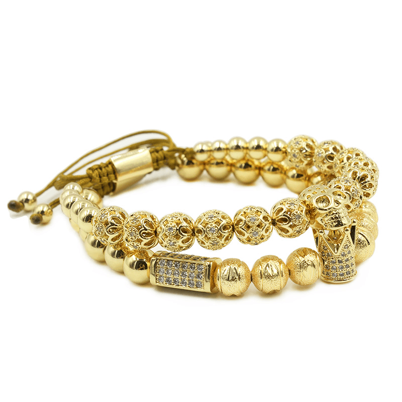 gold bracelet set for men