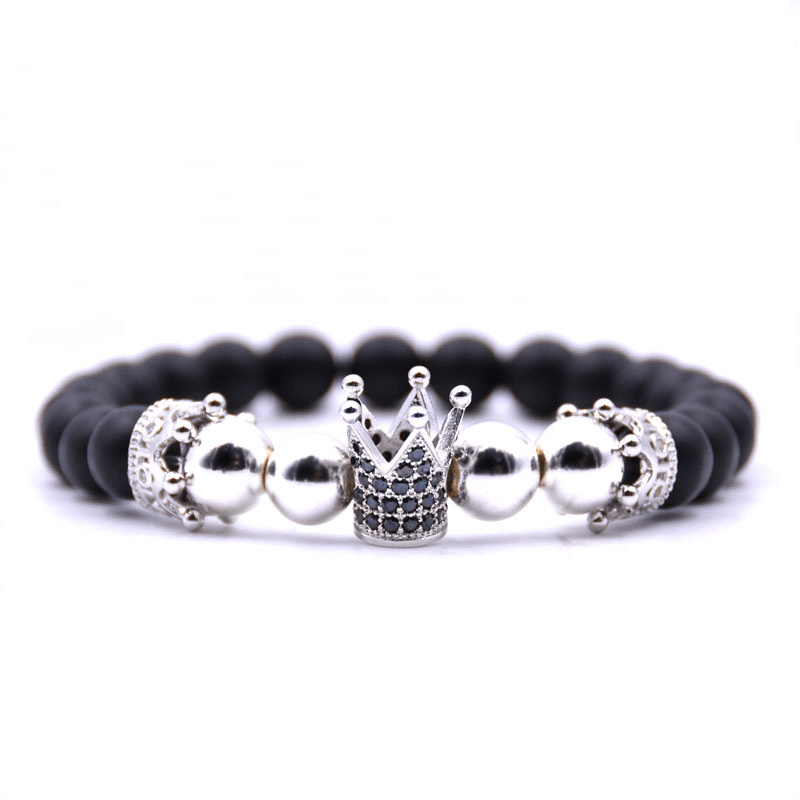 silver crown bracelet 